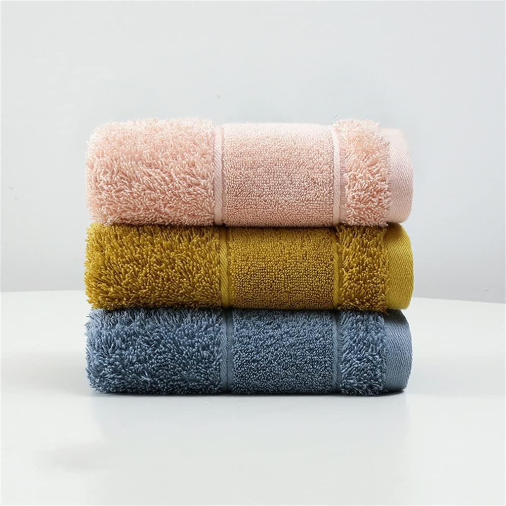 Towel wash a face Home Water Absorption Women and Couples take a Bath Long Staple Cotton Wipe Hair Towel(A 3PS)