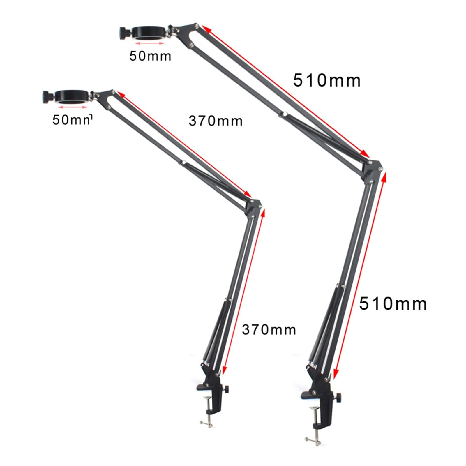 48MP 4K 1080P HDM/I USB Industrial Video Digital Microscope Camera 130X Zoom C Mount Lens Cantilever Stand For Repair Soldering(Brown)