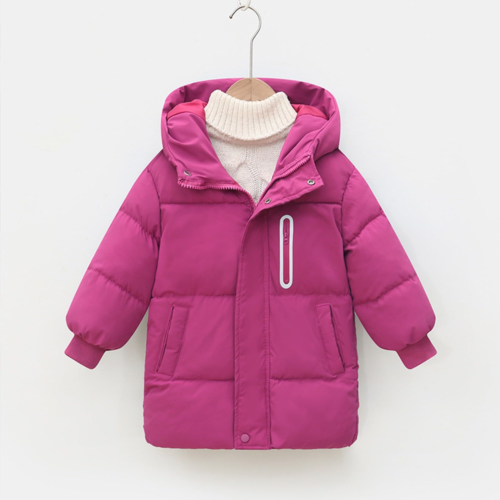 Abrigos acolchados de invierno para niñas y niños, chaqueta cálida con capucha, chaqueta acolchada gruesa, abrigo de moda casual