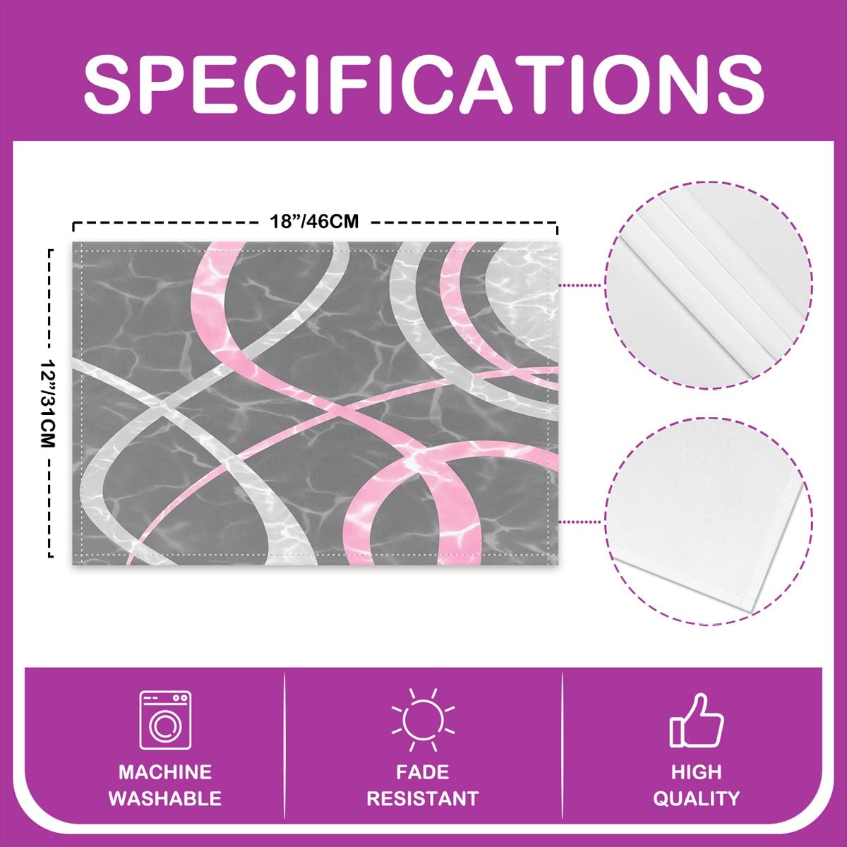 Geometric Placemats Set of 4 - Image 4