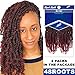 2 Packs Pre-Twisted Spring Twists Synthetic Crochet Hair Extensions 12 inch 24 strands/pack Ombre Crochet Possion Twist Braids Fiber Fluffy Curly Twist Braiding Hair Bulk (T1B/BUG#)