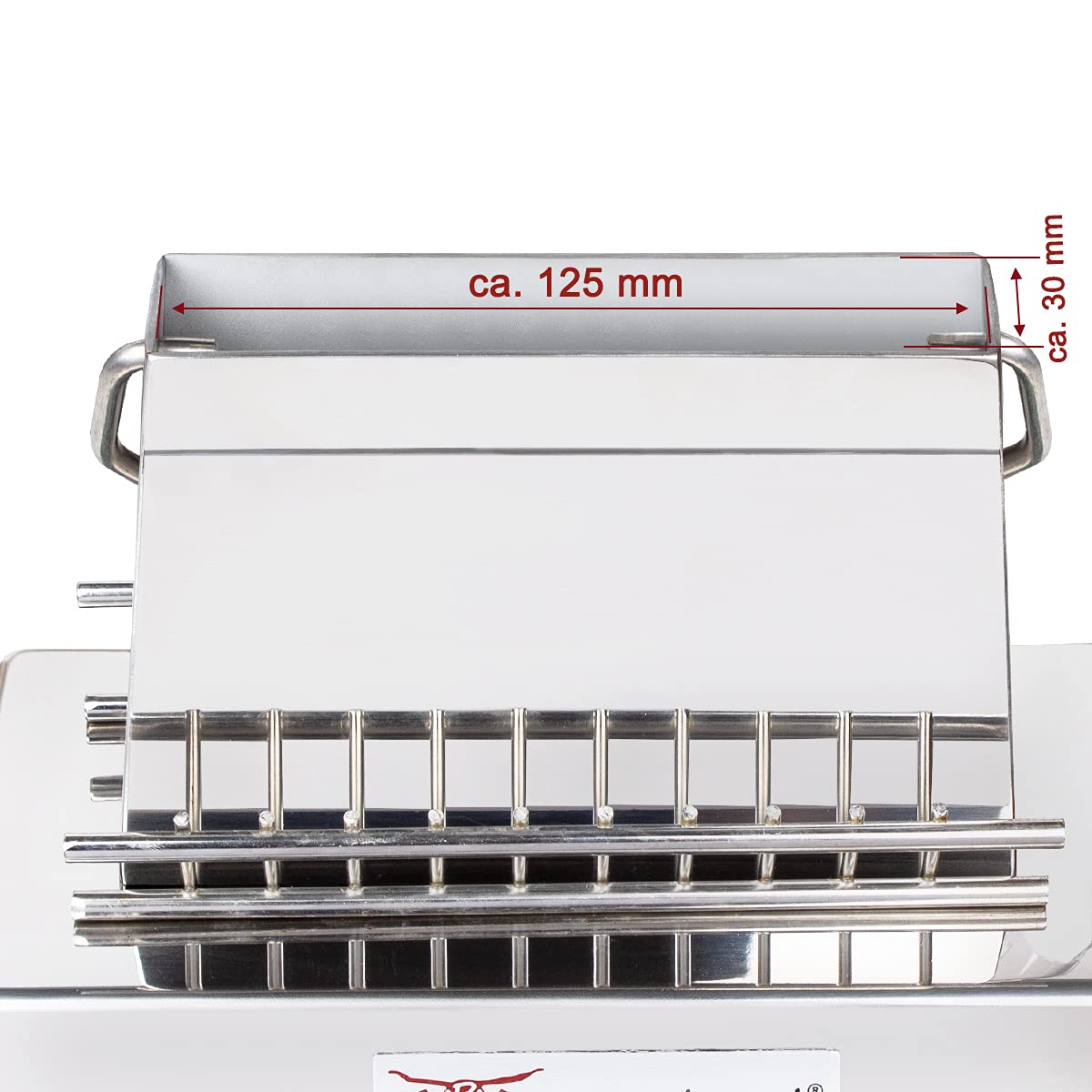 Beeketal 'BT-Silver125' Profi Steaker Fleischzartmacher mit 2 Edelstahl Messerwalzen und leichtgängiger Handkurbel, Gastro Fleischstecher mit 11x2 Messerreihen für schnelles Steaken (HACCP konform)