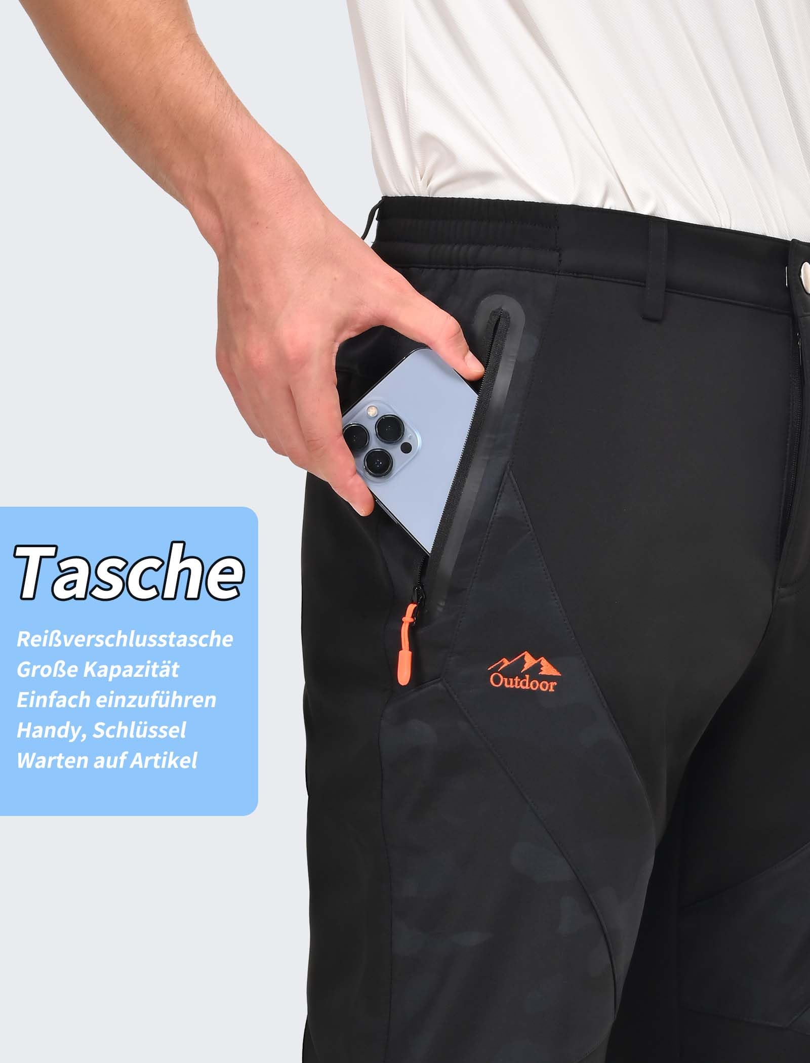 Zoofly Pantalones Invierno Hombre Trekking Hombre Impermeables Pantalon Trekking Hombre Invierno Calentar Escalada Senderismo Esquiar Aire Libre Pantalon Trekking Hombre Invierno