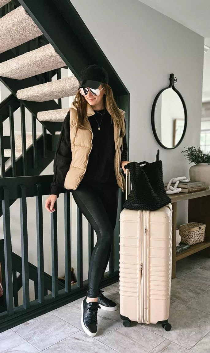 Gihuo Women's Hooded Puffer Vest Winter Warm Zip Up Vest Quilted Padded Gilet with Pockets - Image 4