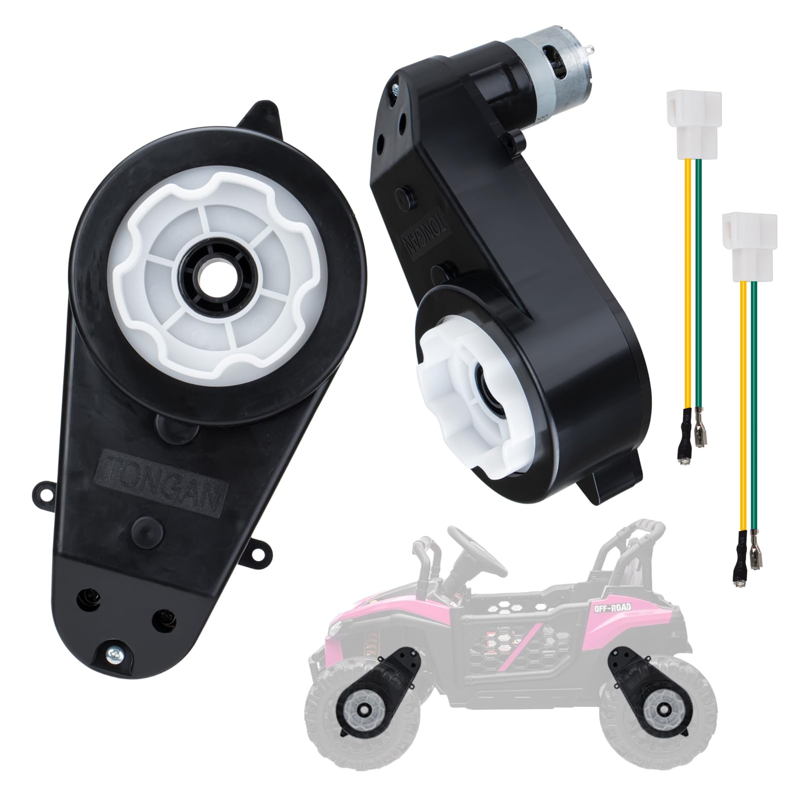 2Pcs 12V Powered Wheels Motor Upgrade Gearbox Electric Motor 12V RS550 40000RPM High Speed RS550 Drive Engine Jeep Upgrade Motor