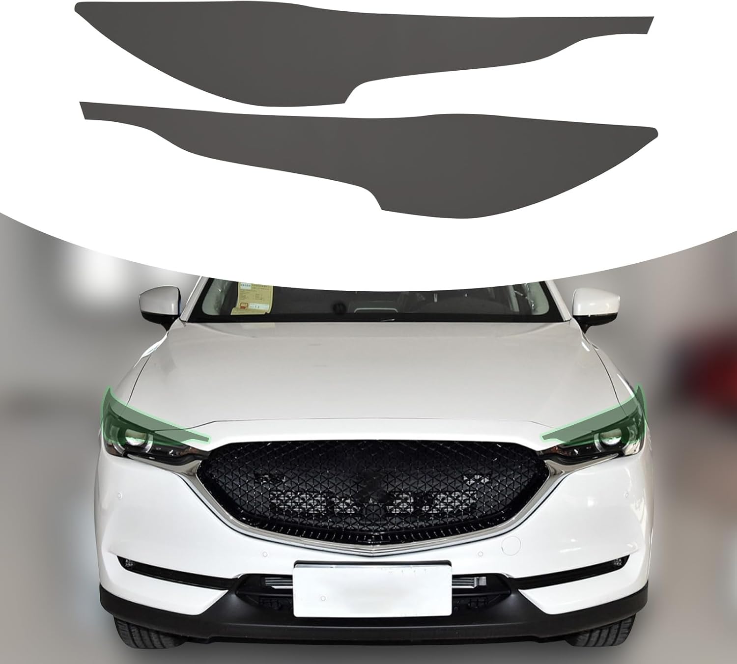 Compatible con película protectora de faros de automóvil, accesorios para Mazda CX-5 2017 2018 2019 2020 2021, negro oscuro