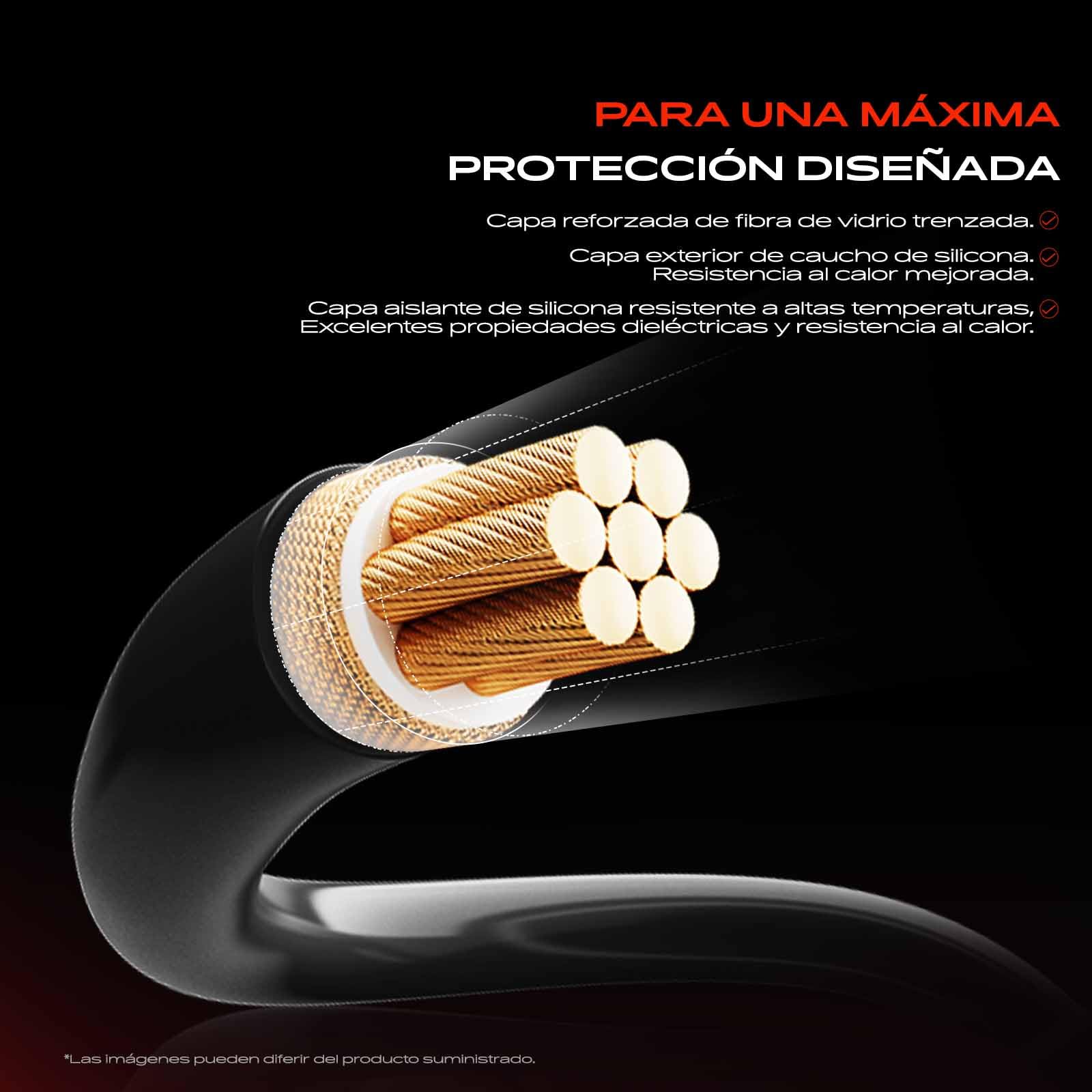 Frankberg 4x Juego de cables de encendido Gasolina Compatible con A1 A3 Altea Ibiza IV Leon Fabia II Rapid Yeti Beetle Golf VI Polo Replace# 03F905409A