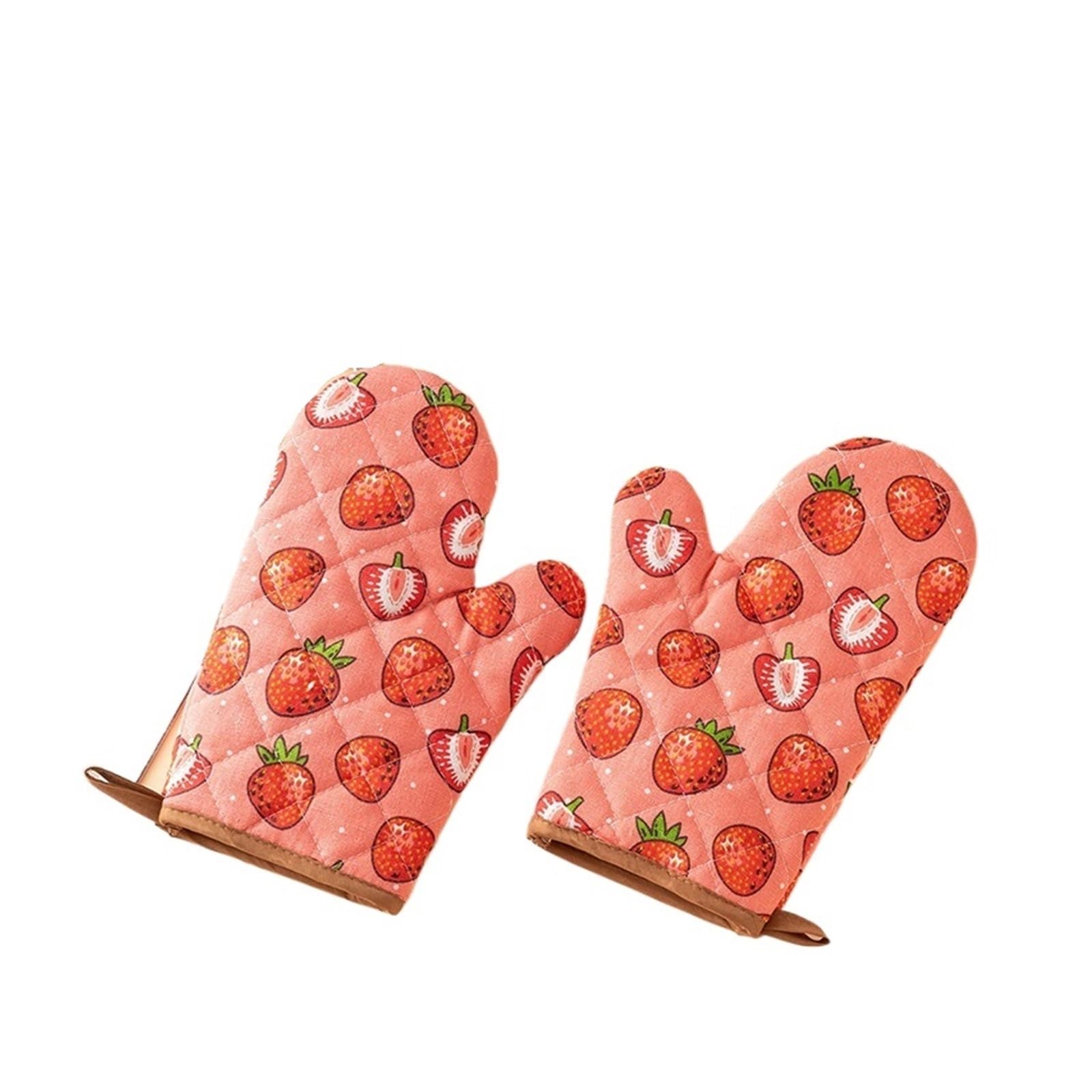 Oven Gloves 1pcs Thickened Oven Gloves Set Anti-scalding, Simple Cotton And Hemp, Microwave Glove, Baking, Cooking, Kitchen Tool(Style 02)
