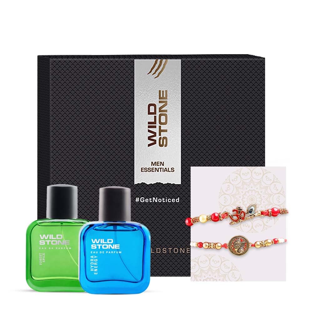 Wild Stone Rakhi Gift Pack for Brother- Hydra Energy and Forest Spice Perfume (30ml each) with 2 Rakhi-image-36