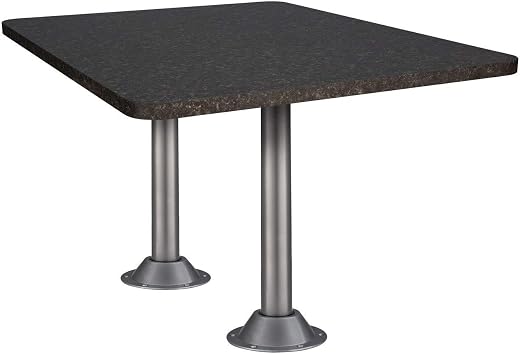 RecLite LS Dinette RV Table Top 30" x 38" - 44" with Optional Table Leg System | Surface Mount | Luna Imperial or Granite Chocolate | 2 Legs Granite Chocolate, 36"