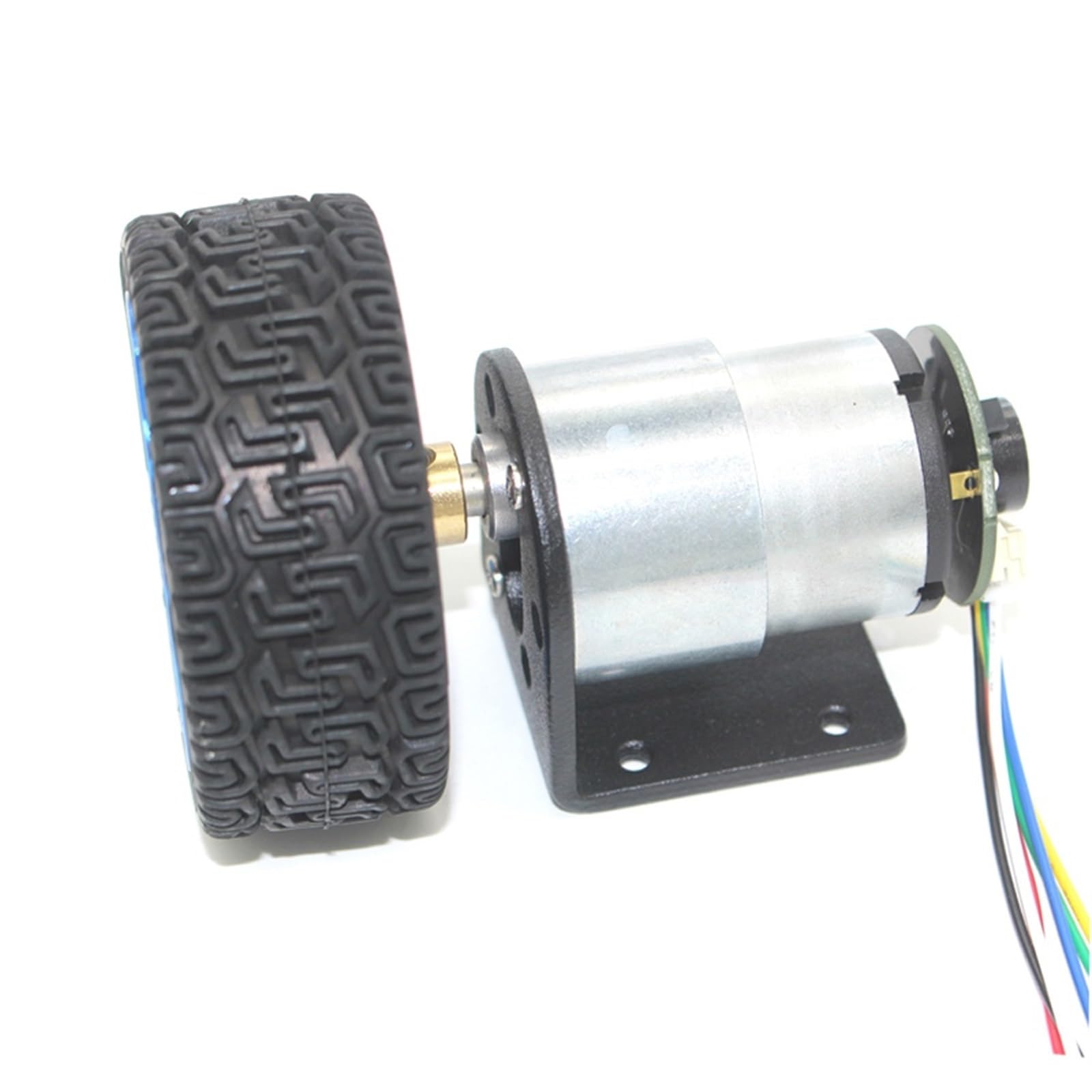 Moteur JGB37-520 12V 110rpm complet avec encodeur support roue