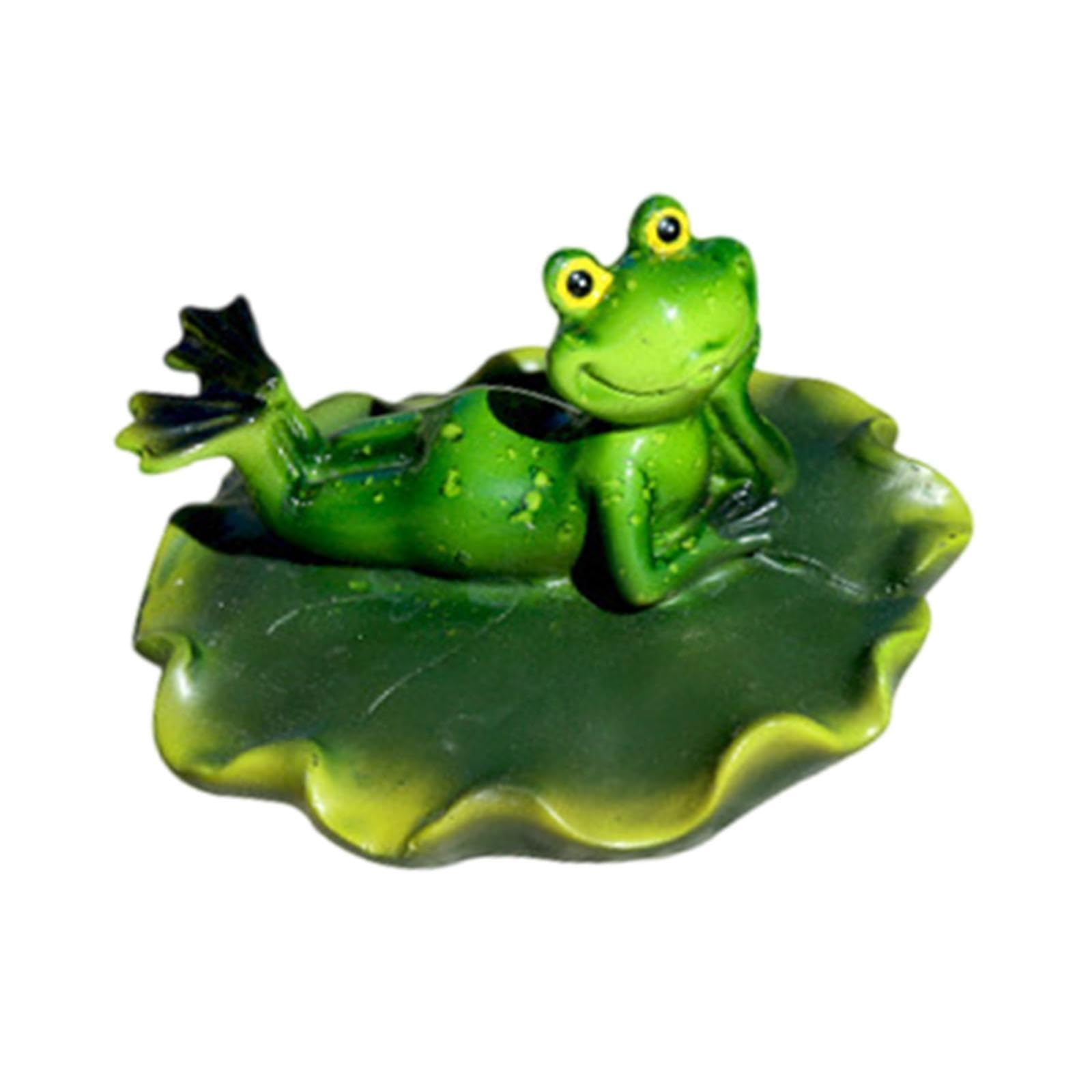 池に浮かぶカエルの置物 Amazon | ShengQuanHao 水の池に浮かぶカエルの彫刻, カエルの下