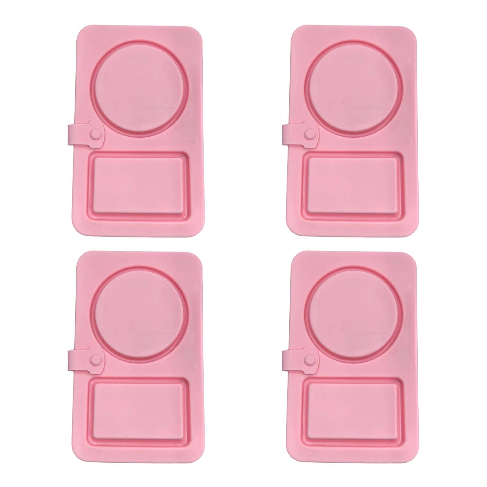 Tsophreniq Duals Chamber Foldable Snacks Box Leakproof Silicone Design Easy Cleaning Condiment Container with 2 Compartments Foldable Silicone Condiment Container