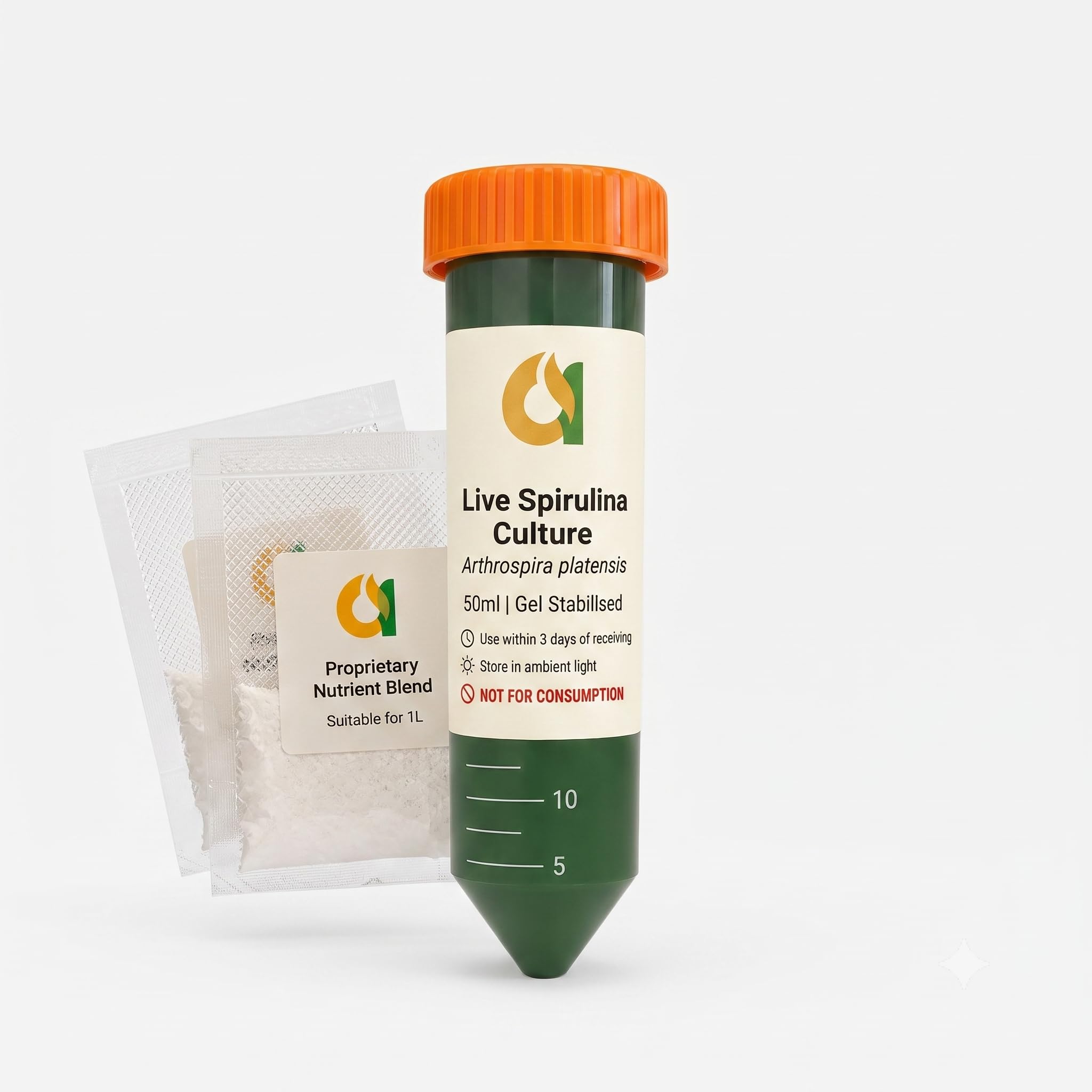 AlGreen Live Spirulina Starter Culture 50ml, Grow Fresh Spirulina at Home. Live Culture for Research Projects, Arthrospira Platensis, Active Microalgae Gel Culture, Beginner Friendly Growing Kit-image-6