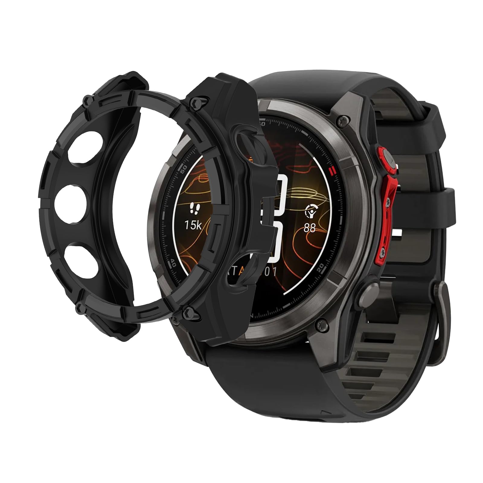 Custodia TPU Morbida Per Amazfit Falcon – Antigraffio E Antiurto, Ritagli Precise Per Caricabatterie, Colore Nero - 3