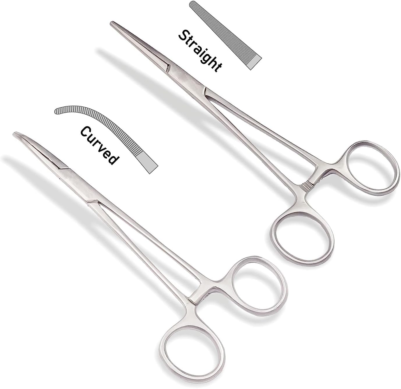 Mediwave Artery Forceps (Hemostatic Forcep) Straight and Curved (Geramn Fine Quality) (Artery Forcep Straight and Curved 7 inch kit set)
