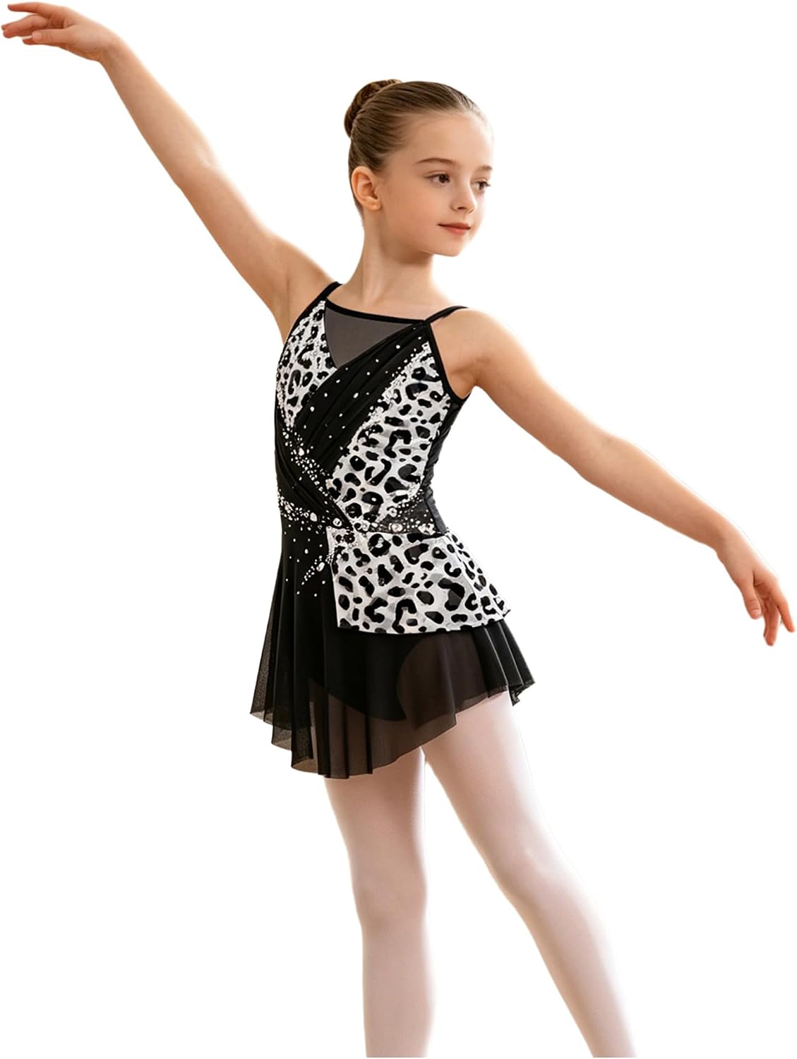 Alvivi Girls Rhythmic Gymnastics Leotard Figure Skating Dress