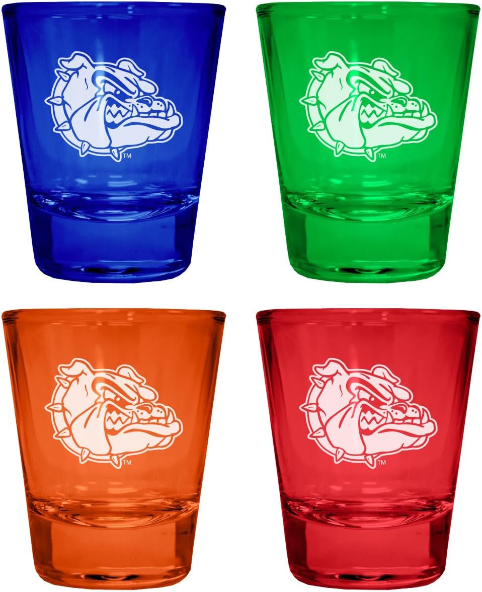 Set de 4 Vasos Shot Grabados R and R Imports Gonzaga Bulldogs 2 oz