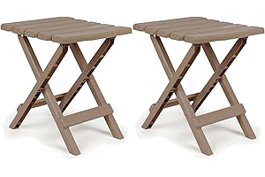 Camco Adirondack Portable Camp Side Table for Indoor and Outdoor