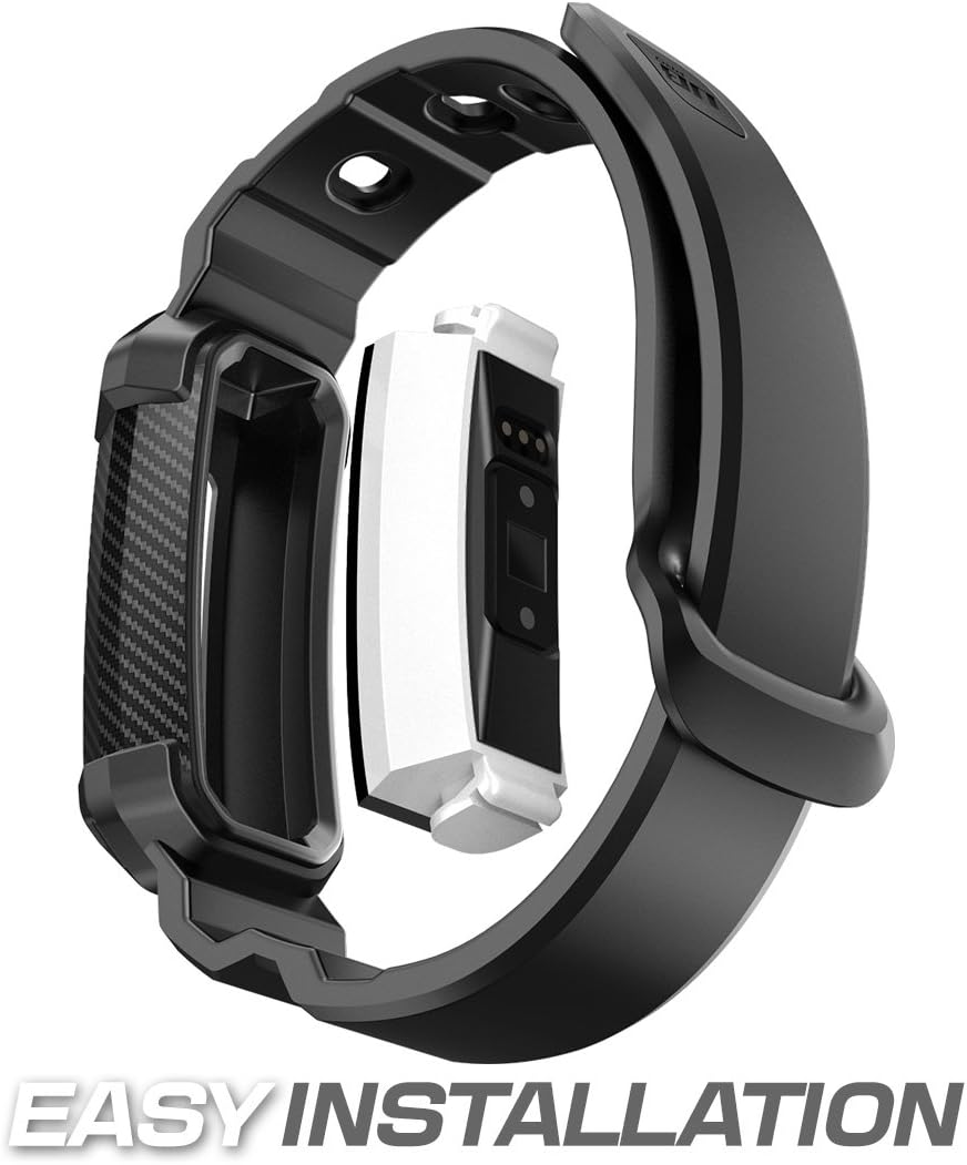 SUPCASE Unicorn Beetle Pro Bands with Case for Fitbit Alta HR/Fitbit Alta (Black) - Image 3