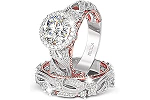 4 Carat Openwork Ring Sets for Women
