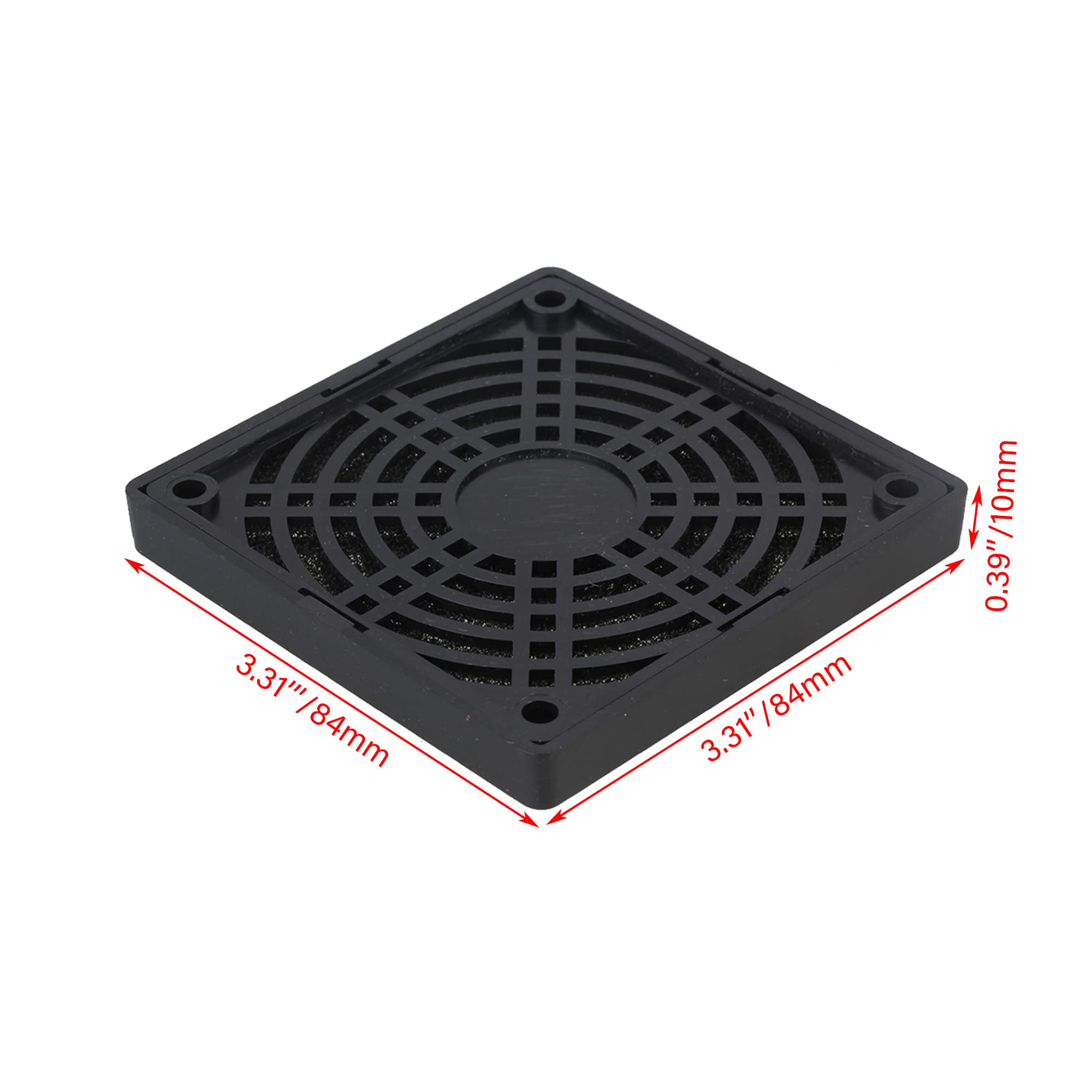 Parrilla de filtro de ventilador para computadora de 3.150 in, paquete de 5 4