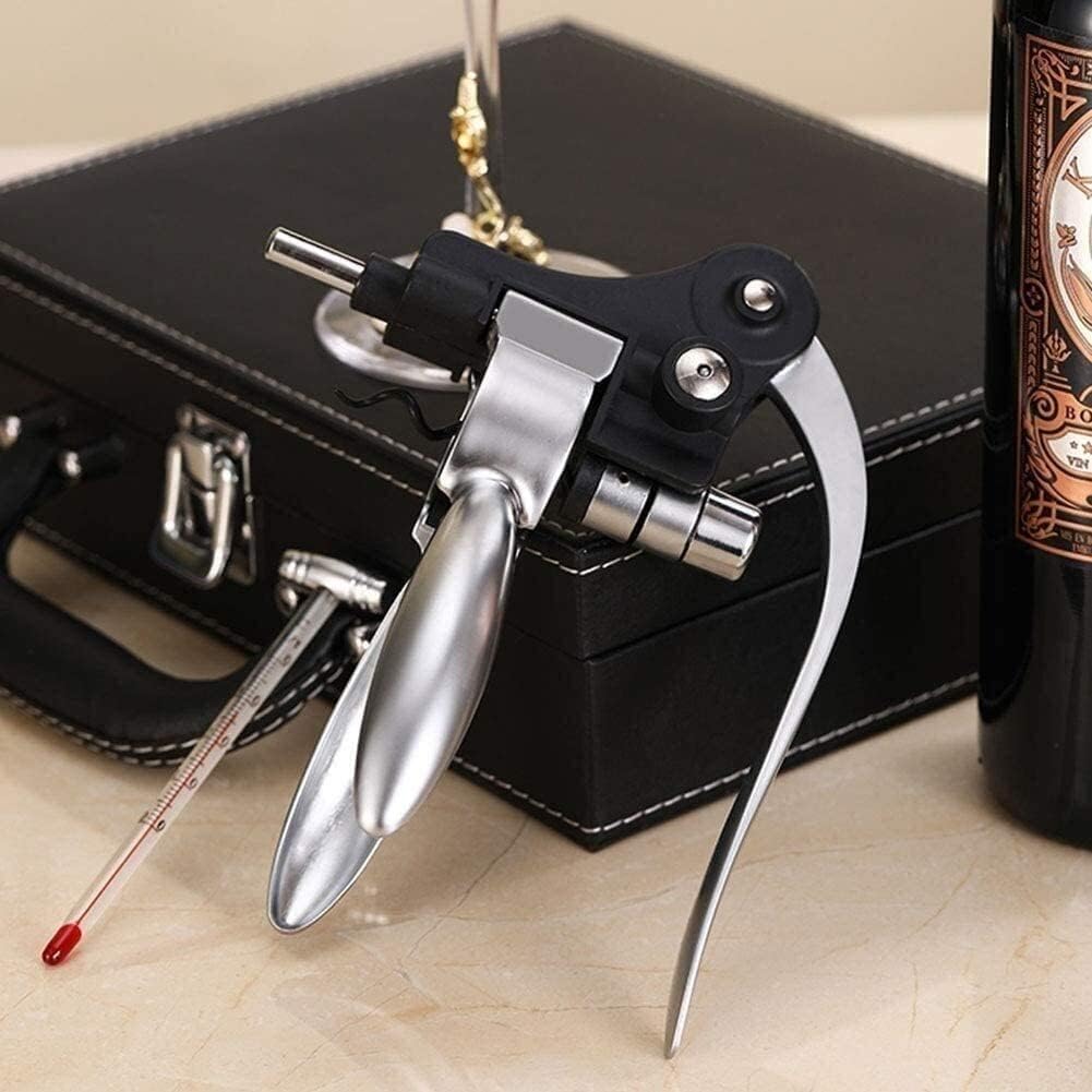 Multifunctional Corkscrew, Rabbit Style Wine Opener Set, Stainless Steel, Silica Gel, ABS, Wine Opener Kit Gift Set