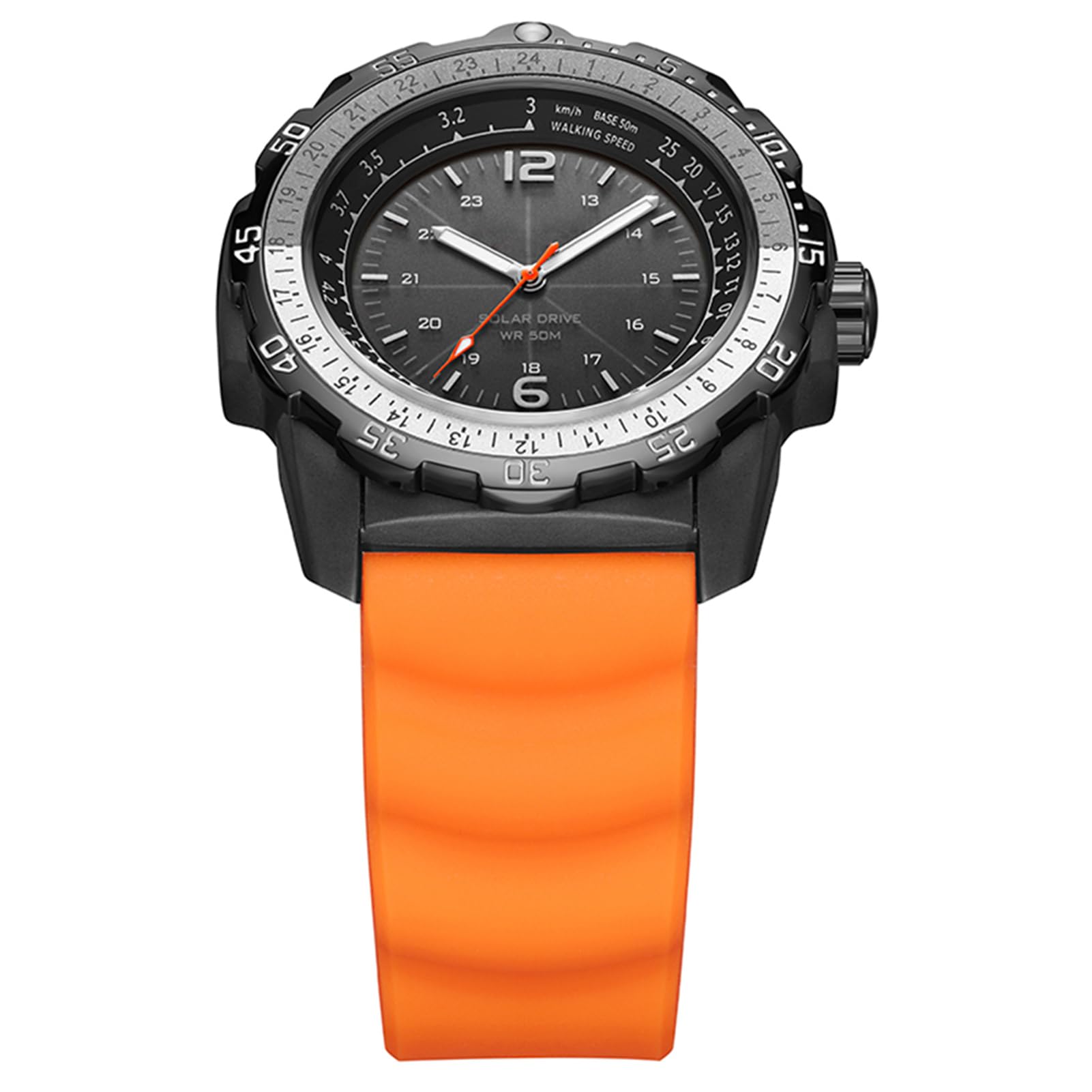 Montres Sportives à étanchéité Numérique à L'énergie Solaire pour Hommes Montres Extérieures 50m 50m avec Une Fonction Lumineuse pour Les Hommes