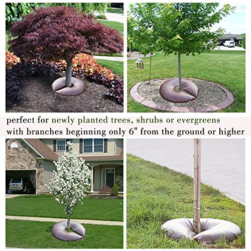 Highlight 2 PACK-15 Gallon Tree Watering Bag/Ring, Deep Root&Low-Profile Slow Release Watering Bag for Newly Planted, Multi-Trunk or Evergreen Tree