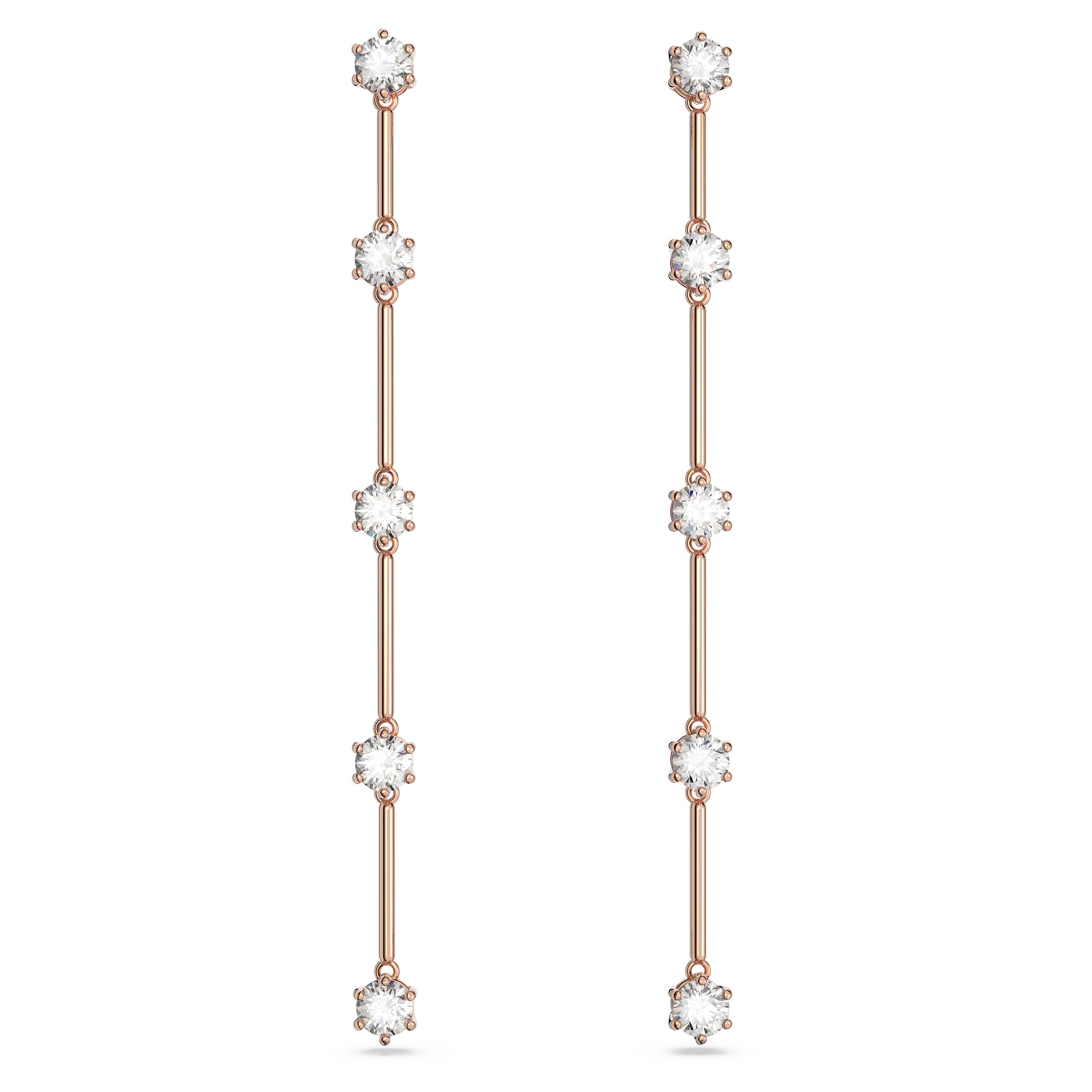 Swarovski Constella Drop Earrings, Clear Crystals in a Rose Gold-Tone Setting, from the Constella Collection