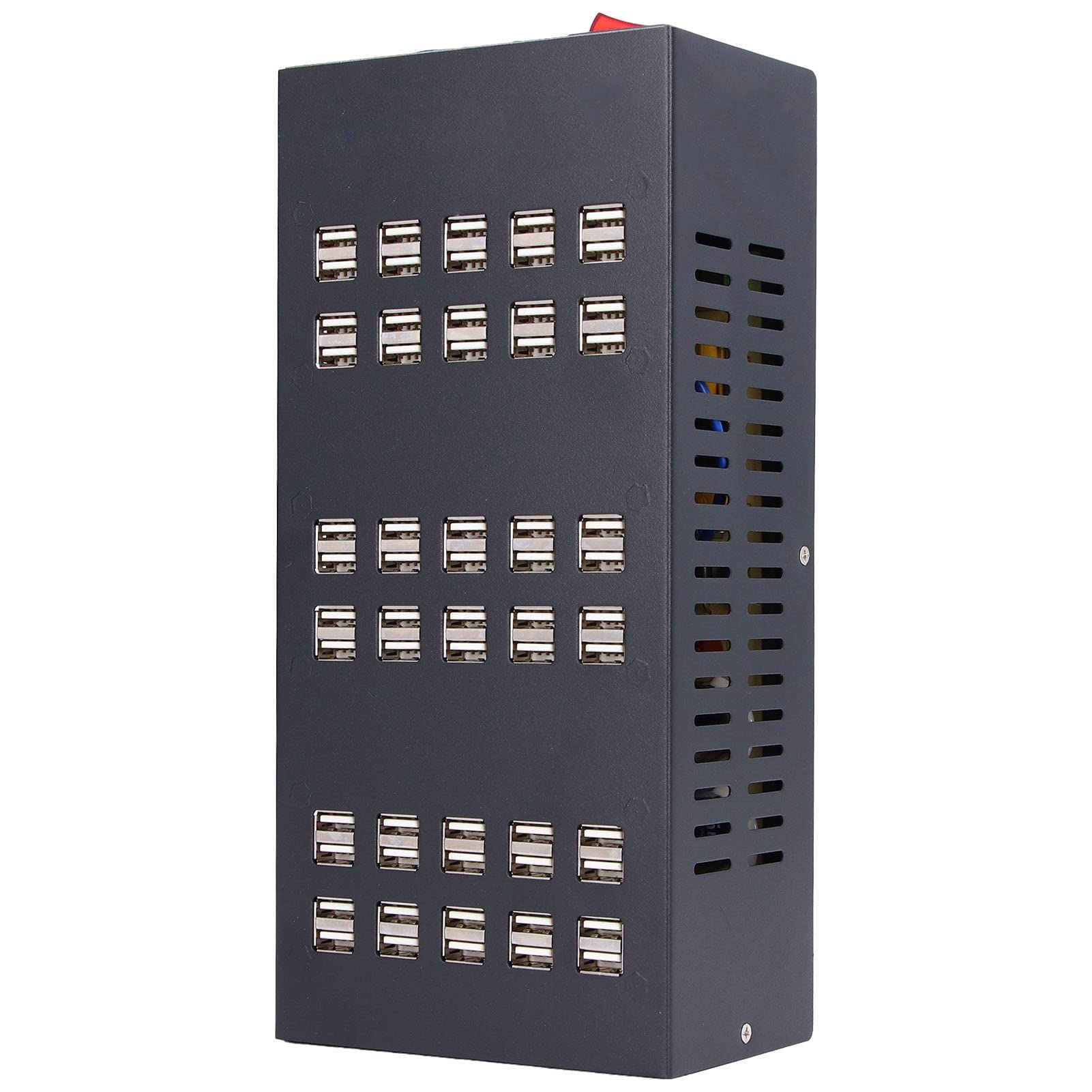 Caricatore a più porte, stazione di ricarica USB salvaspazio Dimensioni compatte Ingresso 220V 50Hz con protezione da sovratensioni per desktop di casa e ufficio