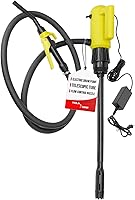 TERA PUMP Chemical Resistant 4.2 GPM Drum Pump for E85 E15 DEF Gasoline Diesel - 12V Electric Plug-In Drum Pump
