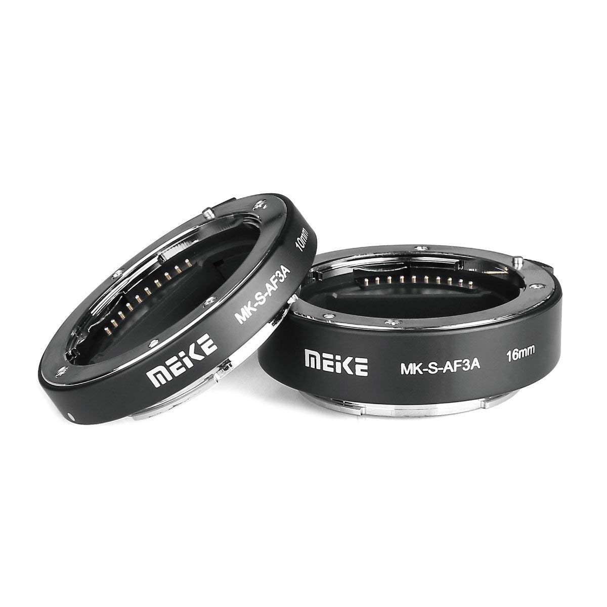 Meike MK-S-AF3A 10 mm + 16 mm AF messa a fuoco automatica macro anello adattatore tubo di estensione, compatibile con Sony, mirrorless a6300 a6000 a7 a7SII NEX E-Mount FE-Mount fotocamera