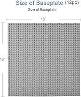 Vista 3 de Lekebaby Placas base clásicas para construcción de ladrillos de construcción, 100% compatibles con las principales marcas de placas base de 10 x 10