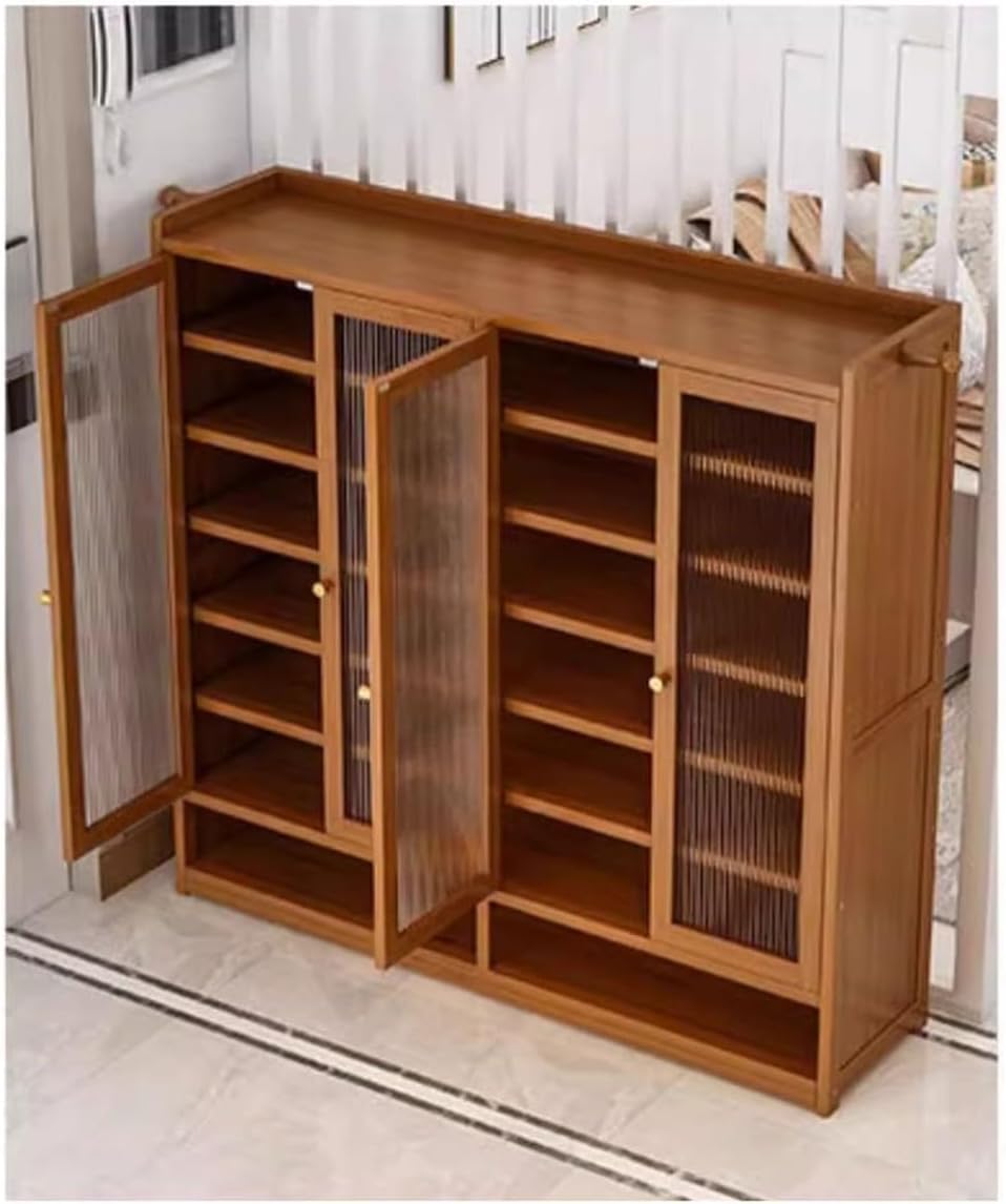 VOCD Scarpiera, Scarpiera in bambù Organizer 3 Tier 4 Tier 6 Tier Stoccaggio Multifunzionale Scaffale-Buono per Corridoio Soggiorno Camera da Letto - Colore Primario
