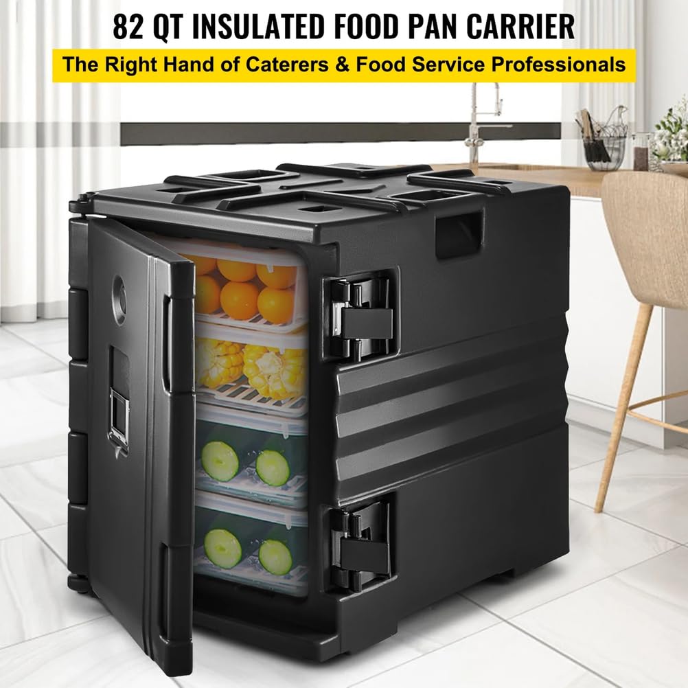Transportador de alimentos aislado con ruedas y asas para catering y eventos