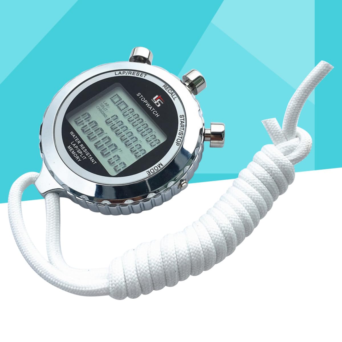 VICASKY Cronometro Sportivo Elettronico in Metallo Inossidabile con Display a 3 Righe, Cronografo Multifunzione e Timer Elettronico Portatile per Allenamenti e Attività all'Aperto