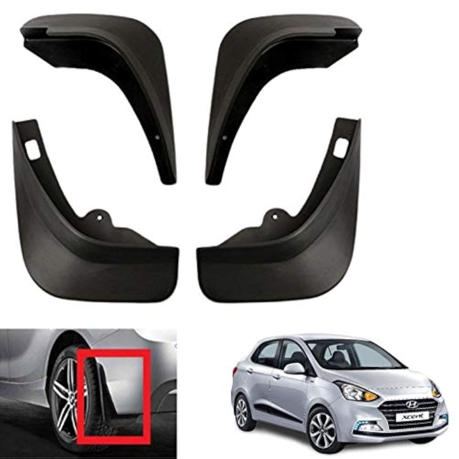 OEM Type Mud Flap for Car Hyundai Xcent