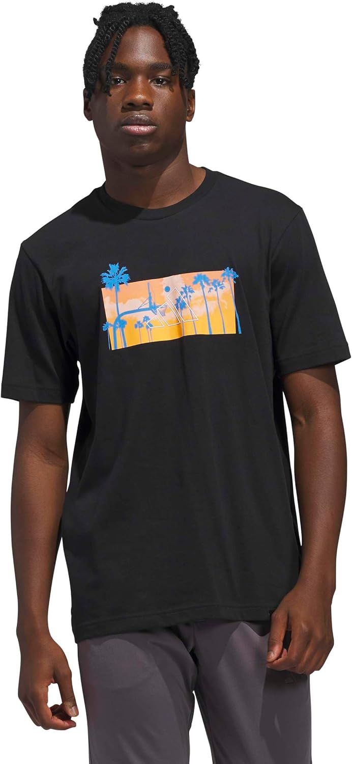 adidas Mens Summer Sunset Graphic T-Shirt