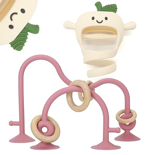 Miniatura 13 de Juguetes de dentición para bebés, mordedores de silicona, juguete para aliviar la dentición del bebé, juguetes para bebés recién nacidos de 6 a 12