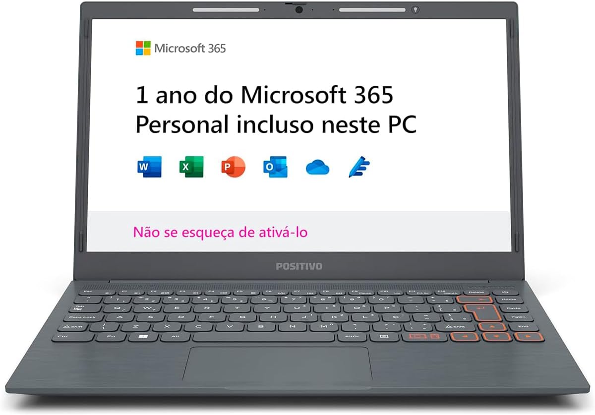 Notebook Vision C 14.1'' HD Celeron N4020 4GB SSD 128GB eMMC Windows 11 Pro Cinza - C4128AP-14 2 61a6 l3i0EL. AC SL1200