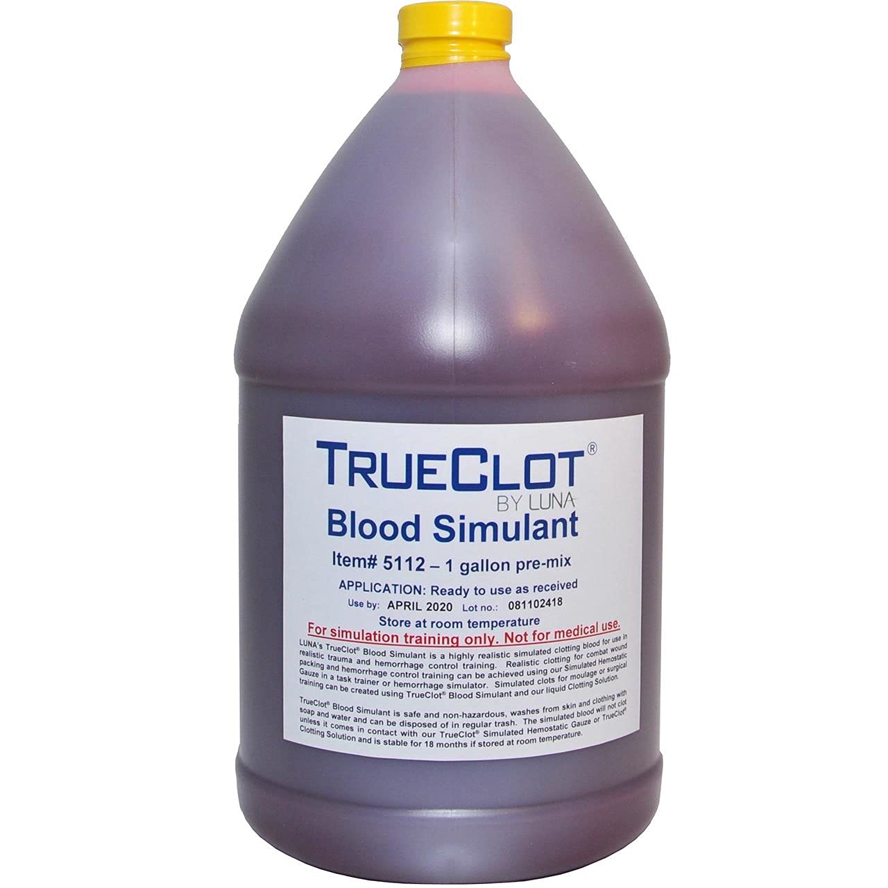 TrueClot Blood Simulant, Pre-Mixed (1 Gallon)