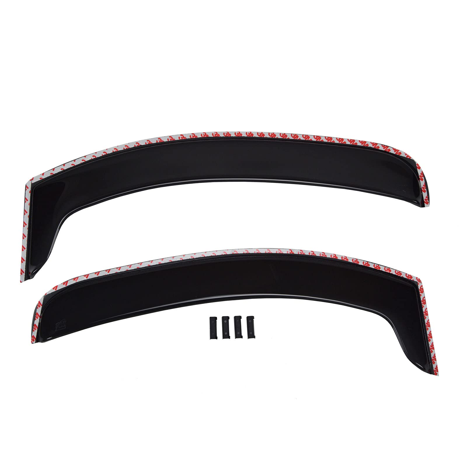 J&J AUTOMOTIVE GD Déflecteurs d'air et de Vent pour Ford Transit Conect 2004-2013, Ensemble 2pcs, Teintés, Avant et Arrière, Aérodynamique