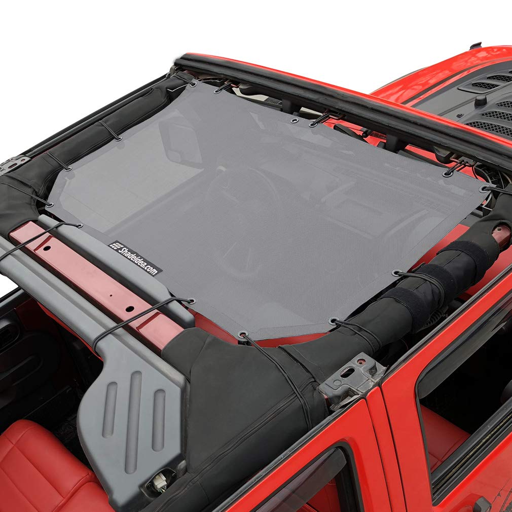 JK Sun Shade Top Compatible with Jeep Wrangler Sunshade Mesh Roof Front