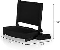 Vista 3 de PICNIC TIME NCAA Georgia Bulldogs Gridiron - Asiento de estadio, ligero, silla plegable portátil para gradas y bancos, (negro)