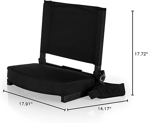 Miniatura 3 de PICNIC TIME NCAA Georgia Bulldogs Gridiron - Asiento de estadio, ligero, silla plegable portátil para gradas y bancos, (negro)