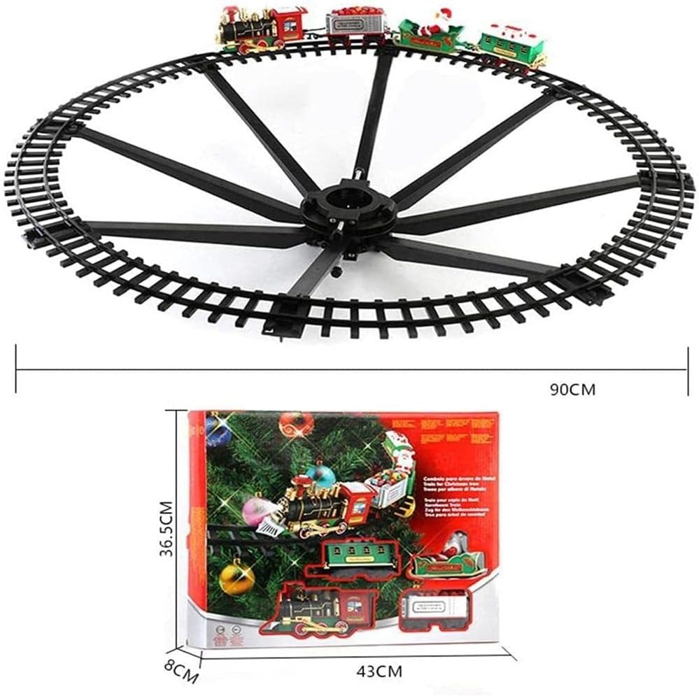 Buy Christmas Electric Toy Train Set, Train Toy Set Track Elevated with Santa Claus