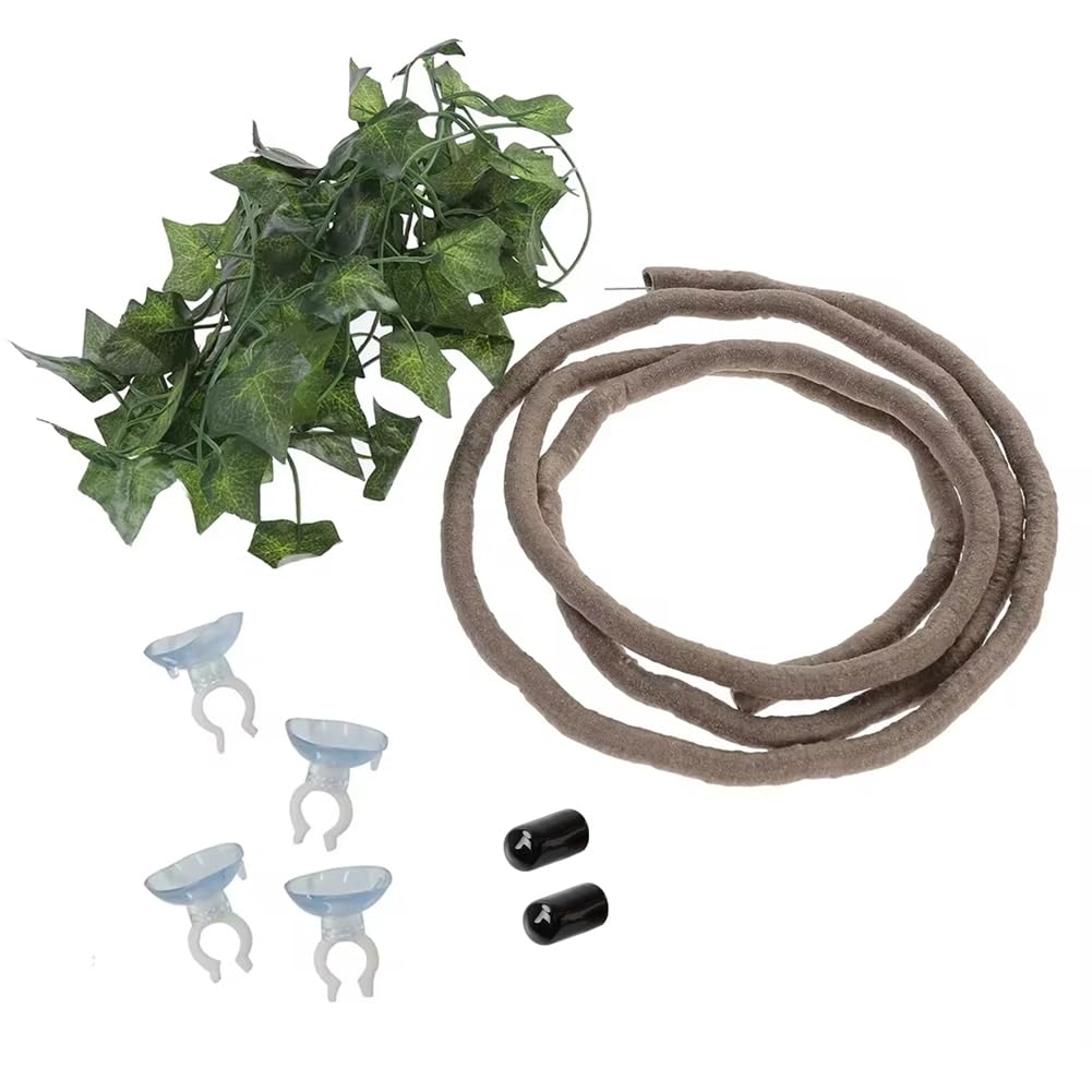 Osmond Reptile Bend-A-Branch Vines Flexible Leaves Pet Habitat Decor Climber Jungle Long Vines for Climbing Gecko Lizard