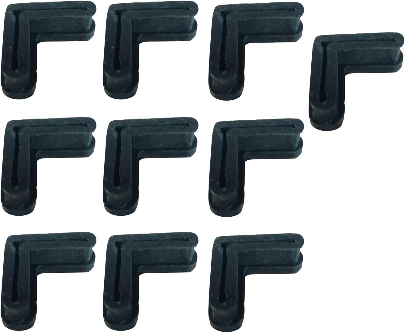 1 Inch Rubber Leg Covers L Shaped Angle Iron Foot Pads for Shelving 10 Pack