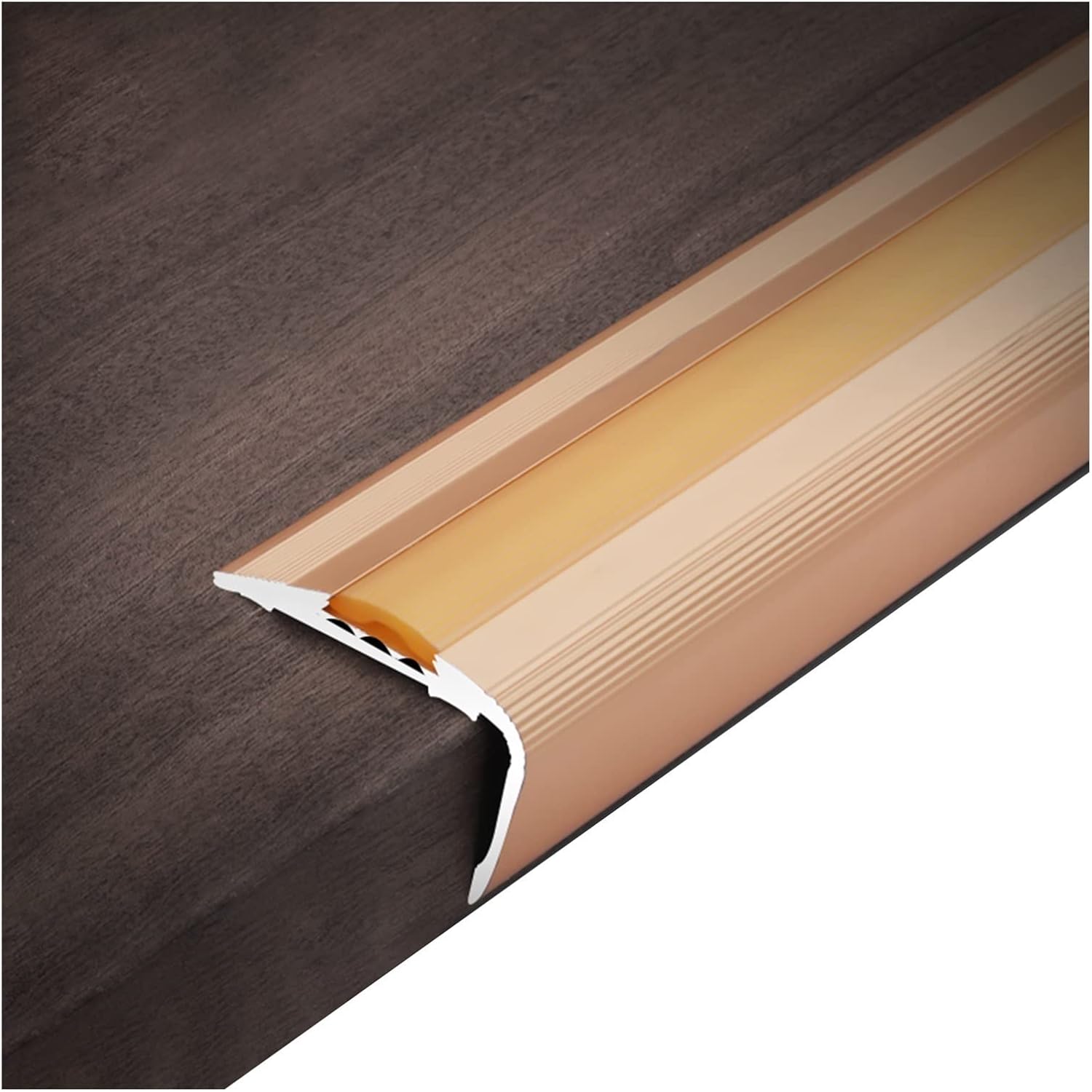 ステアエッジトリム 幅5.2cm 階段のエッジ トランジションストリップス アルミニウム インドア ステアトレッド エッジプロテクタ